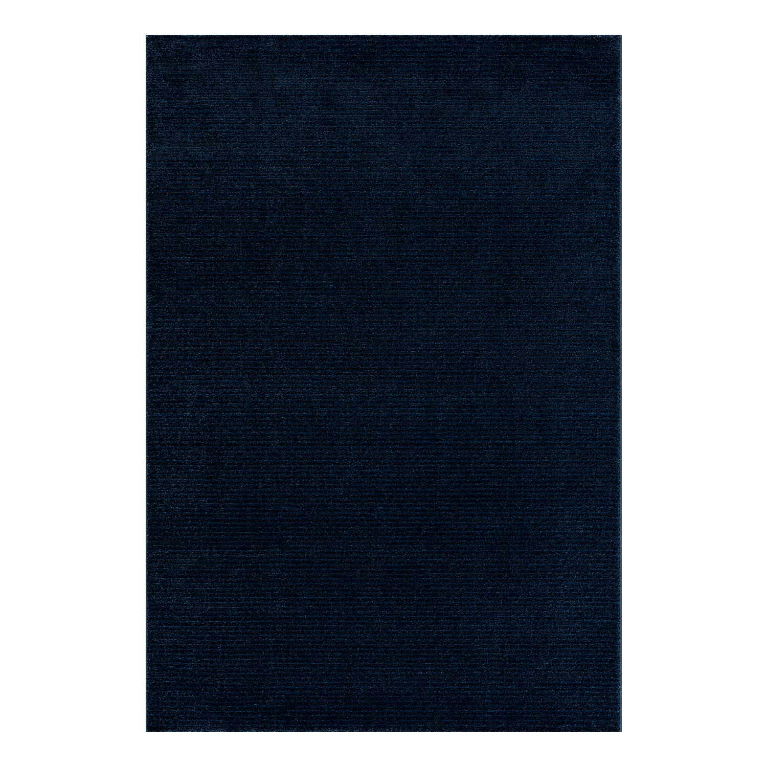 TARA - Tapis uni bleu à relief linéaire 80x150cm