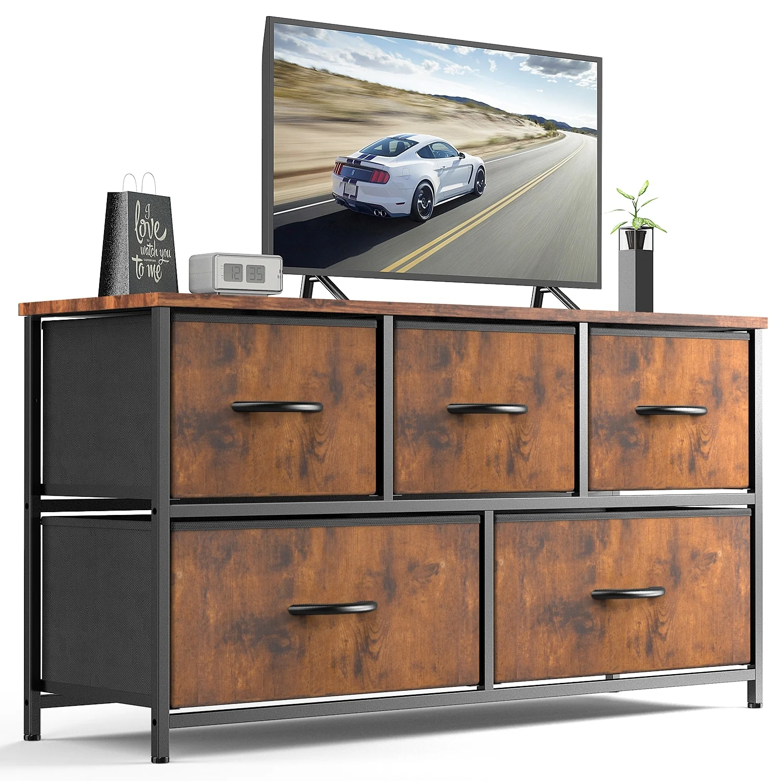 5 Drawers Vertical Dresser Storage Tower Organizer Unit for Bedroom