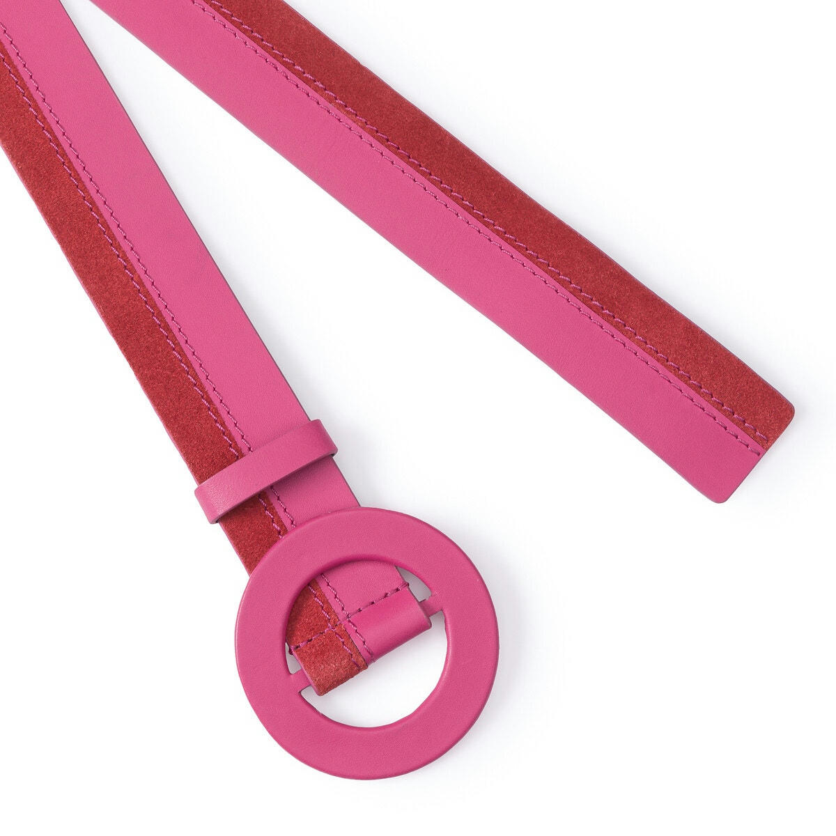 Ceinture en cuir bicolore