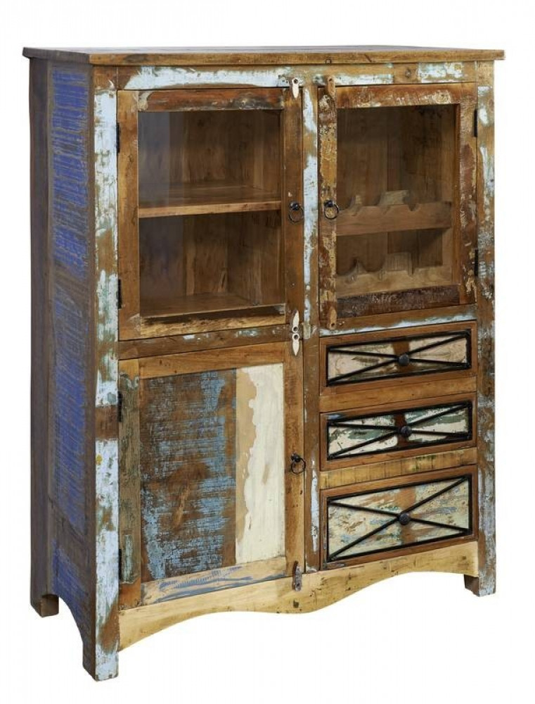 SPIRIT Witryna #113 Drewno z odzysku Lakier 106x45x136 cm