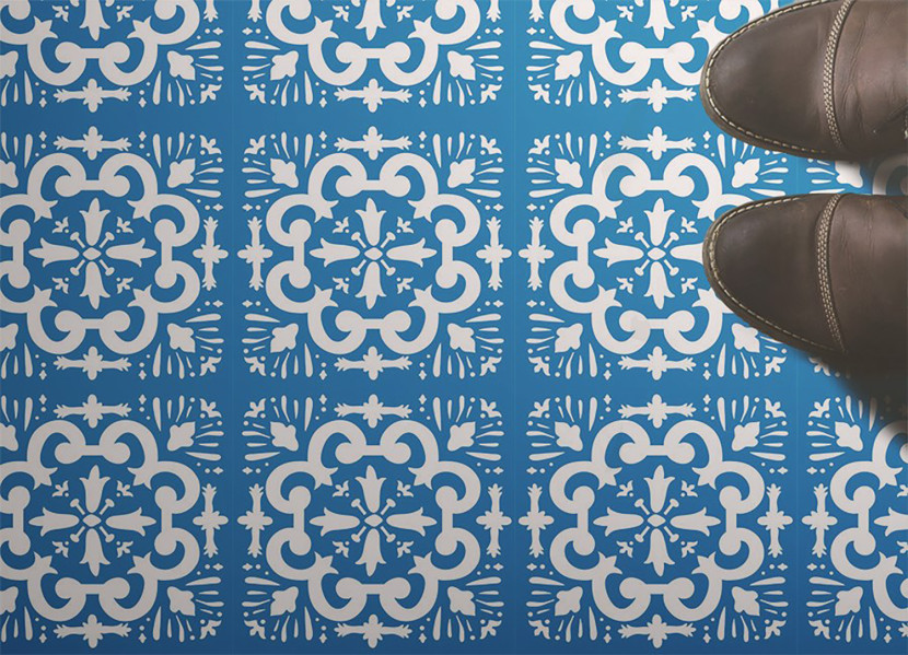 Modny winylowy dywan Portugalskie kafle 60 x 90 cm