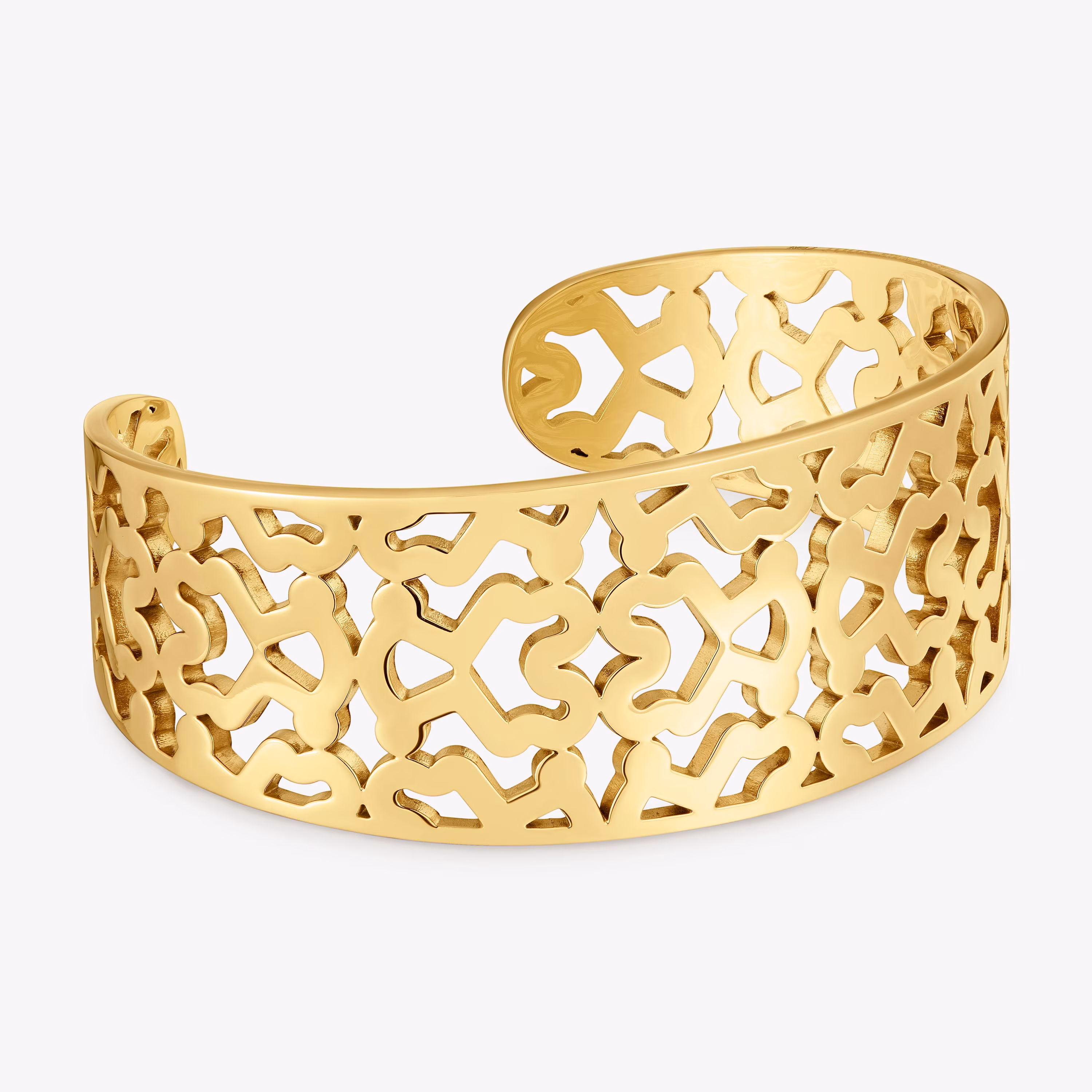 Pulsera esclava de acero dorado 25 mm Kaos