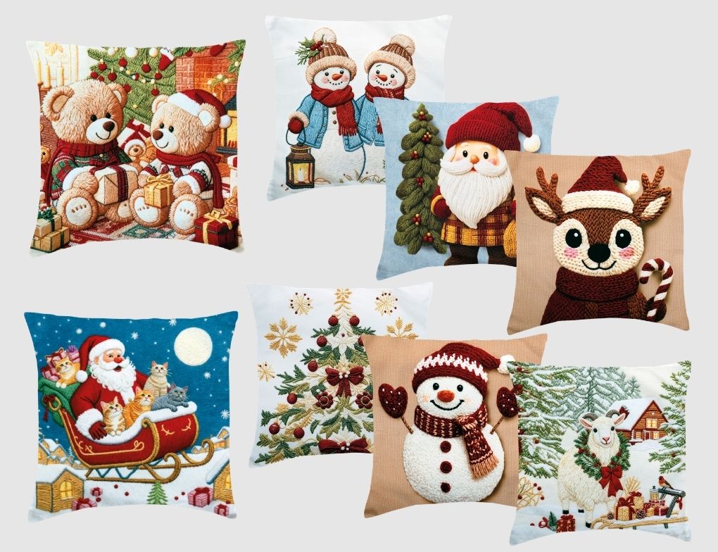 Kissenhülle 3D Fotodruck Velour Bunt