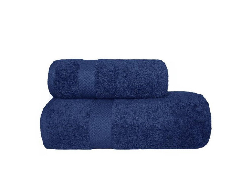 Ręcznik Fashion 70x140 granatowy 550g/m2 z bordiurą frotte