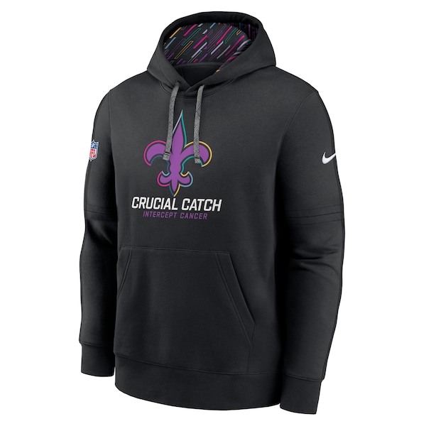 New Orleans Saints Nike 2024 NFL Crucial Catch Club Pullover Hoodie - Black