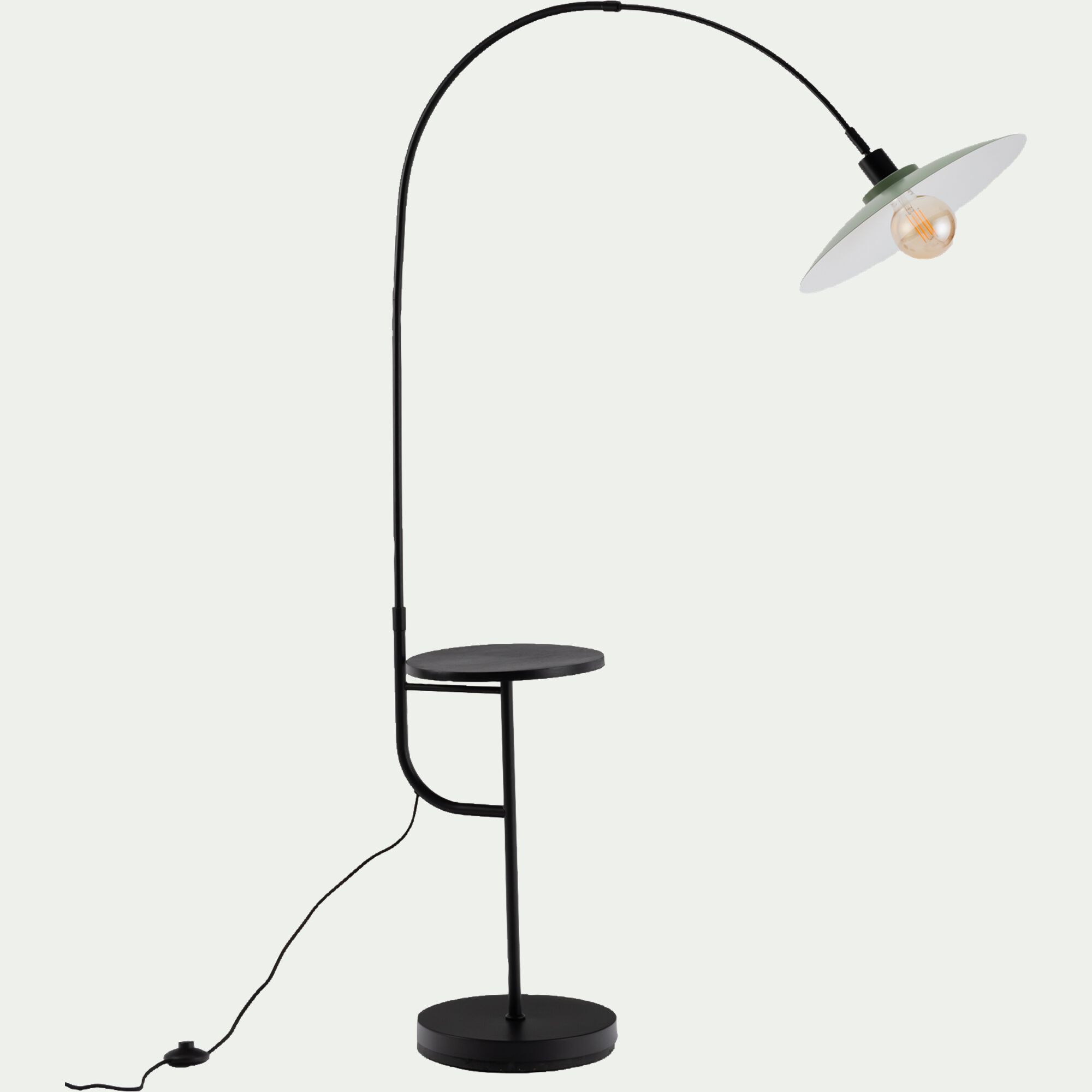 MILNA - Lampadaire arc électrifié en métal - noir