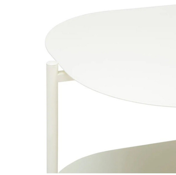Stolik metalowy biały Scandic 100 cm