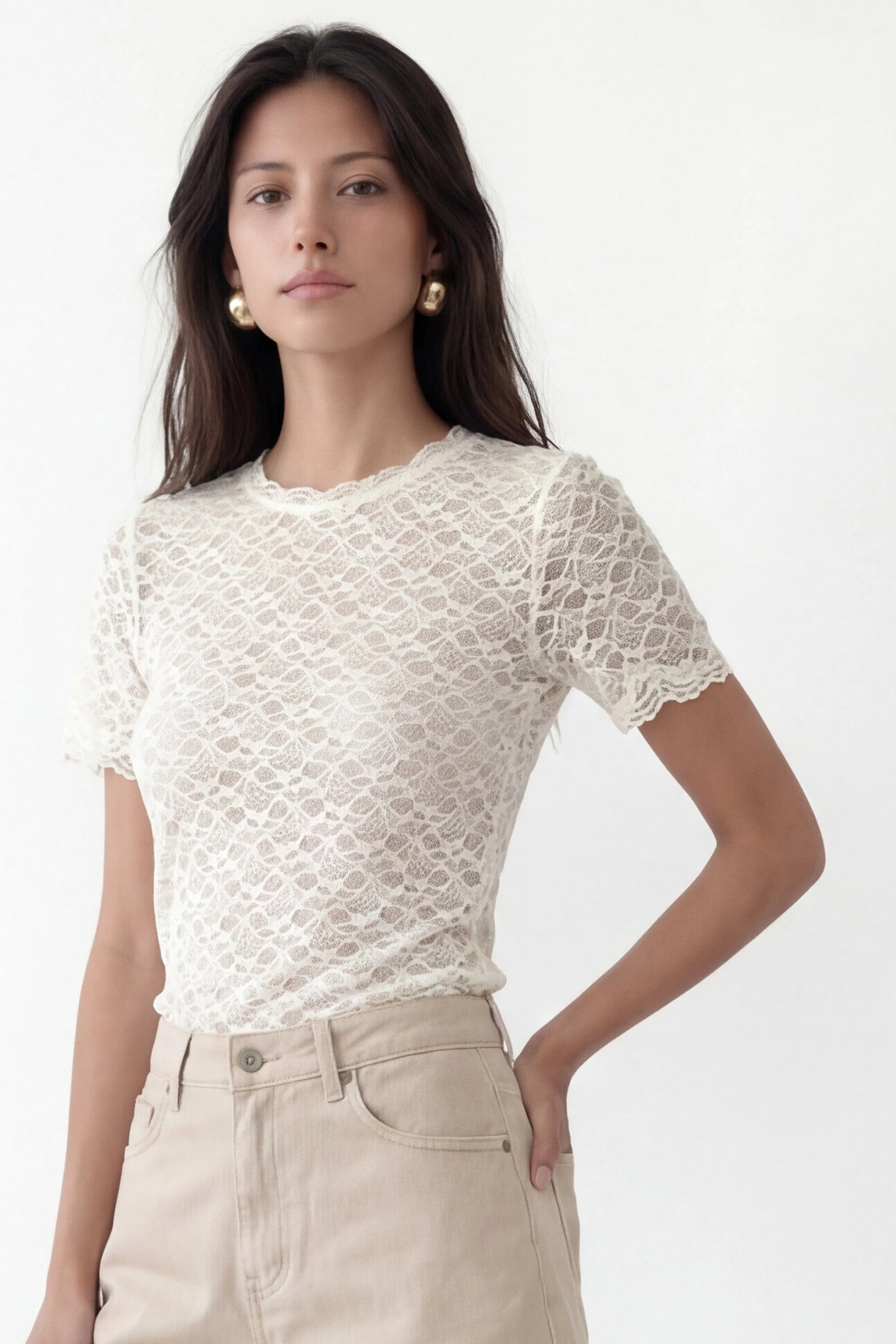 TEE SHIRT - CATE - ECRU