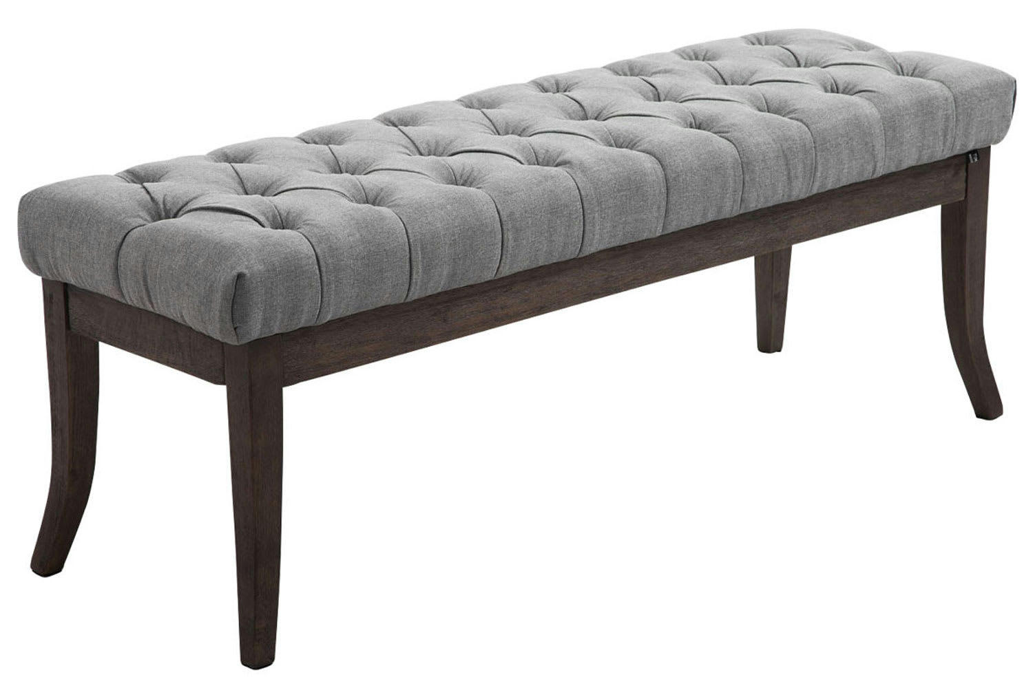 RAMSES - Banquette avec pieds en bois assise en tissu Gris