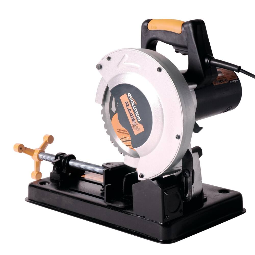 Evolution RAGE4 15 Amp Chop Saw with 7-1/4-in Multi-Material Cutting Blade