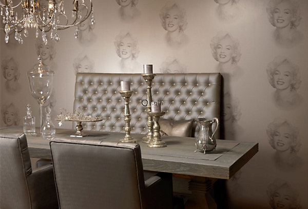 Origin Wallcoverings papier peint Marilyn Monroe bronze brillant 53 cm x 10.05 m