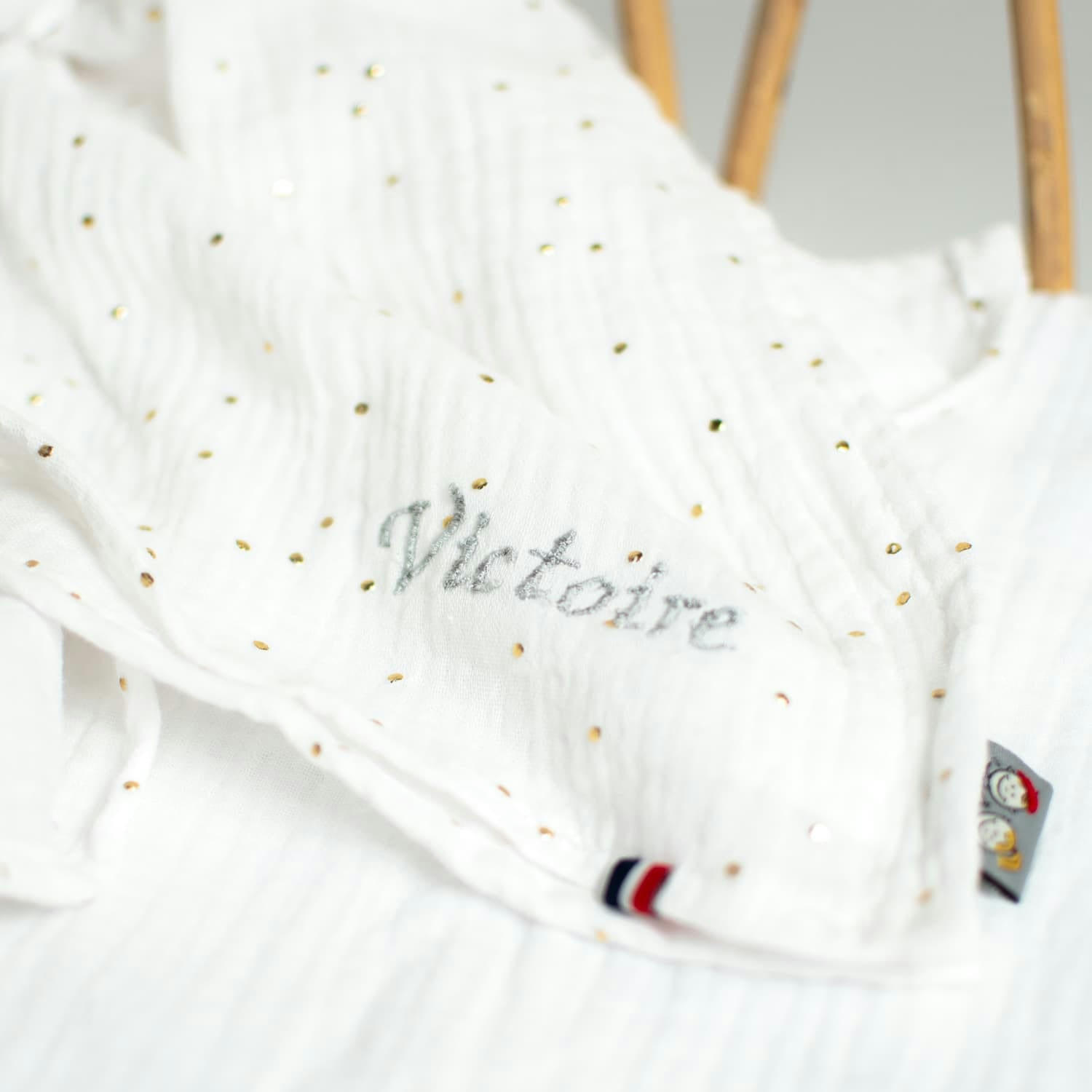 JEANNE - Doudou plat  Lapin personnalisable