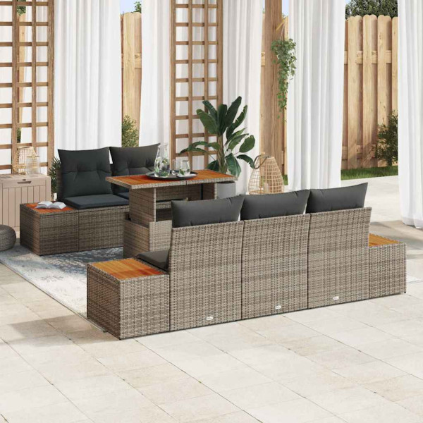 Zestaw Mebli Ogrodowych Wypoczynkowy Sofy Stolik Rattan Na Patio Na Taras