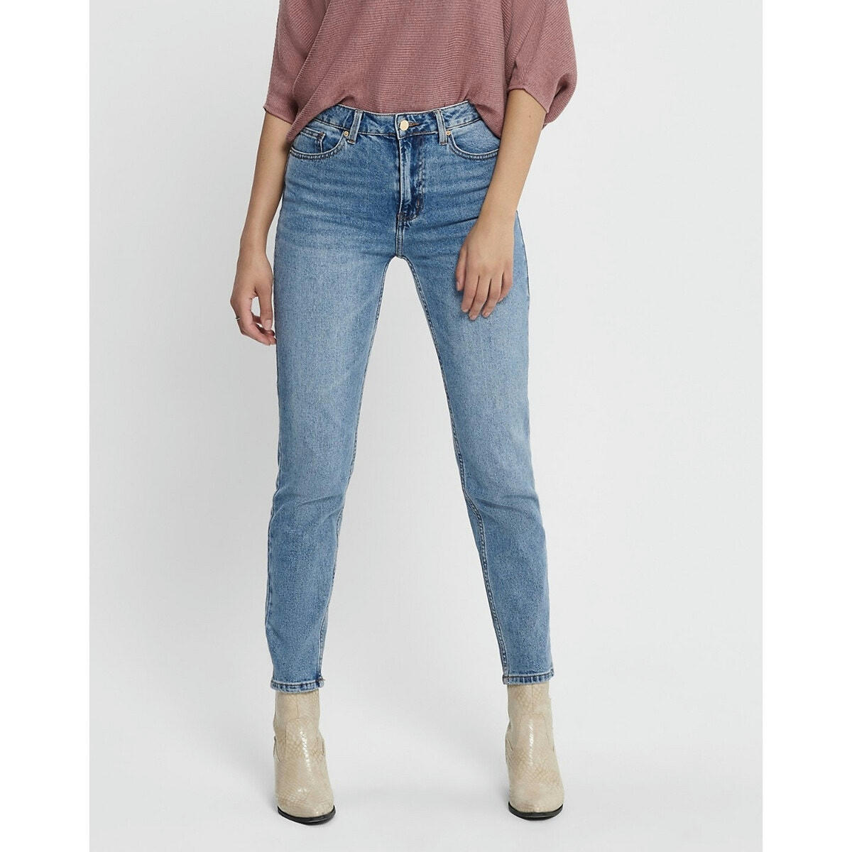 Jean Boyfit taille haute, coupe 7/8 ème