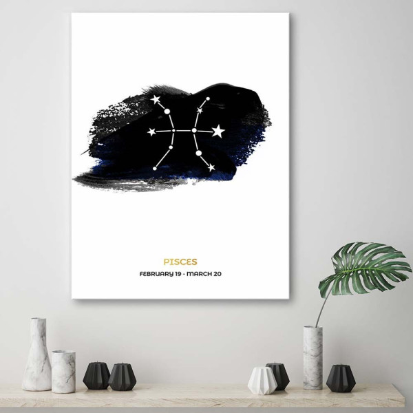 Feeby Obraz na płótnie Znak zodiaku Ryby 40x60