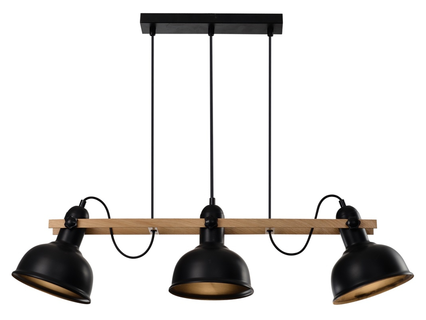 Lampa wisząca Reno 3-punktowa metalowa czarna