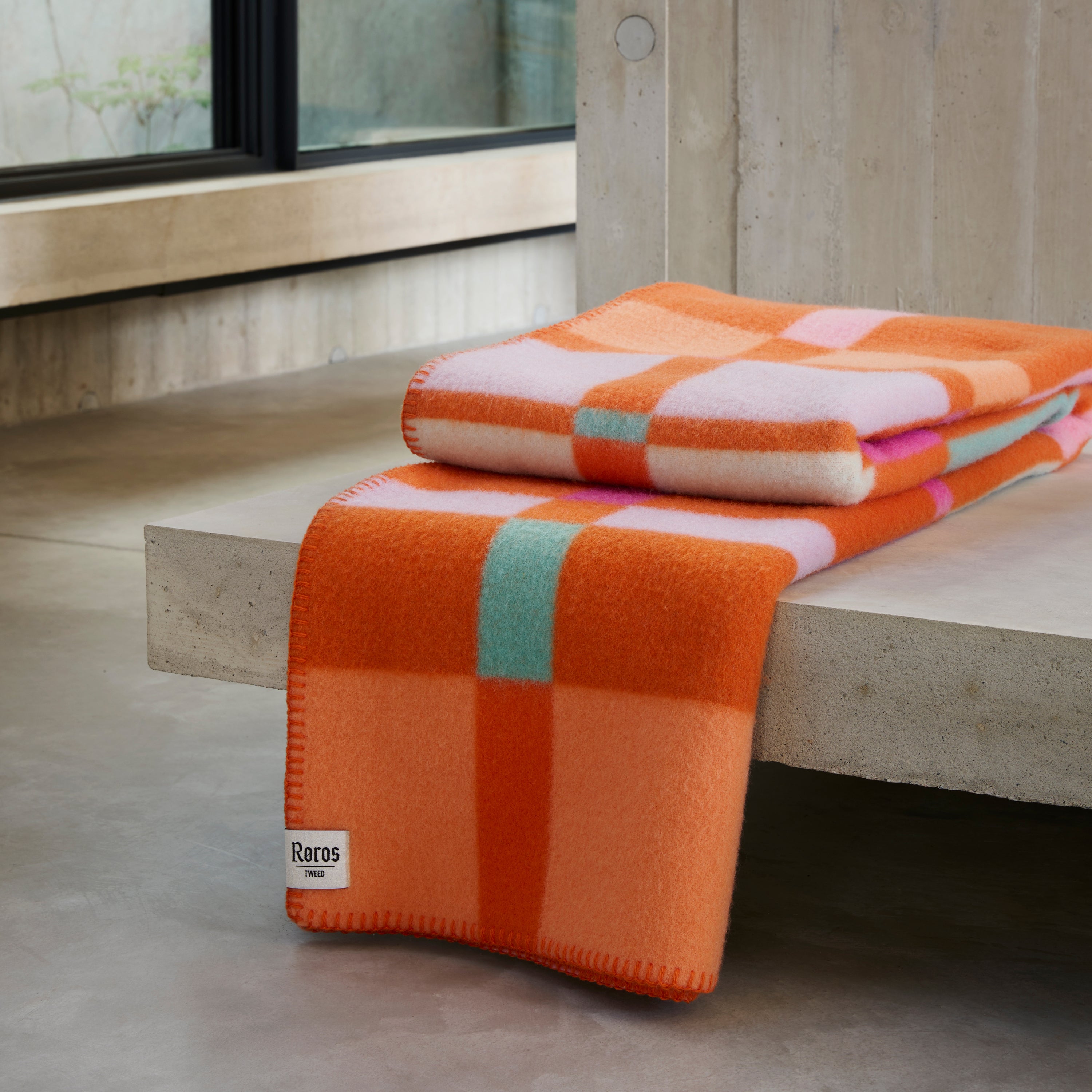 Røros Tweed City Plaid 135 x 200 cm - Oranje