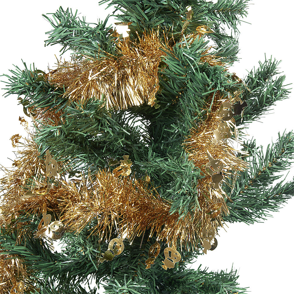 Guirlande de No&euml;l doré bonhomme de neige 3 m