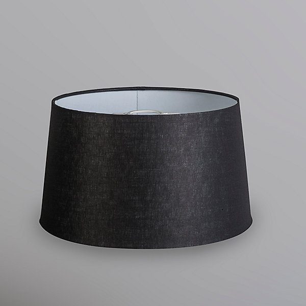 Abatjour rond schuin linnen - D350 mm - Noir -