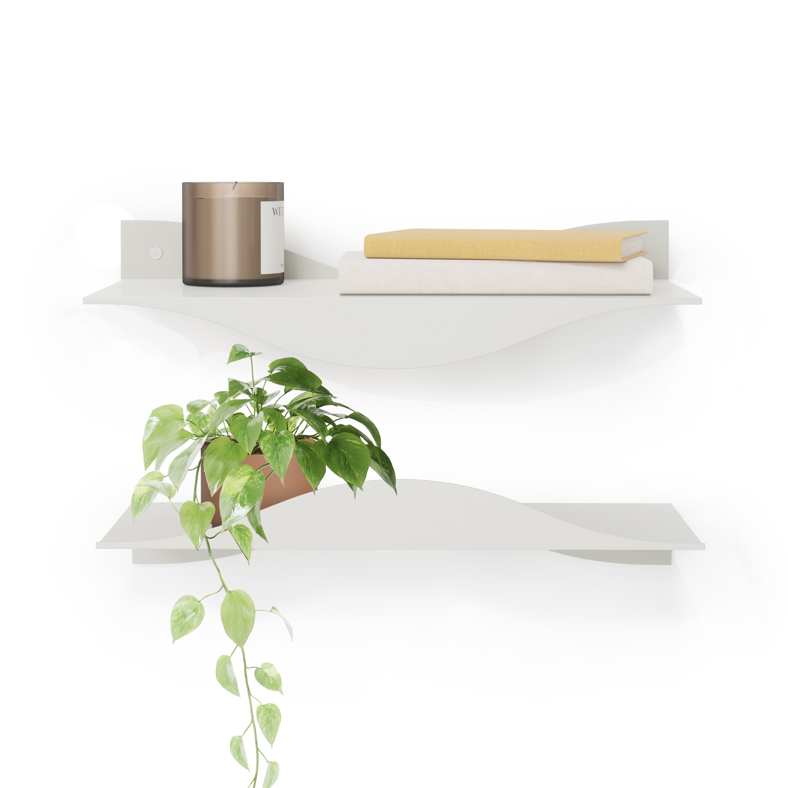 Umbra wandplanken, set van 2, Surf - 30 x 46 x 8 cm - Zand