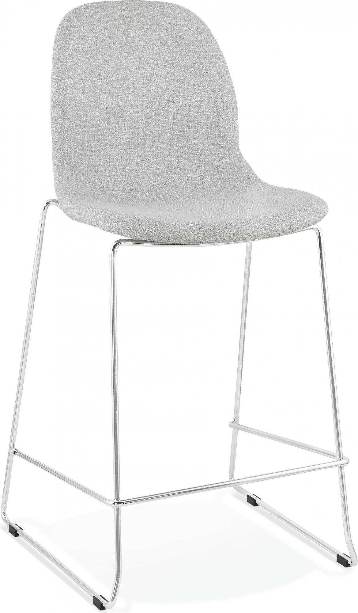 PABLO MINI - Tabouret de bar Tissu Gris H. assise 67 cm rembourré