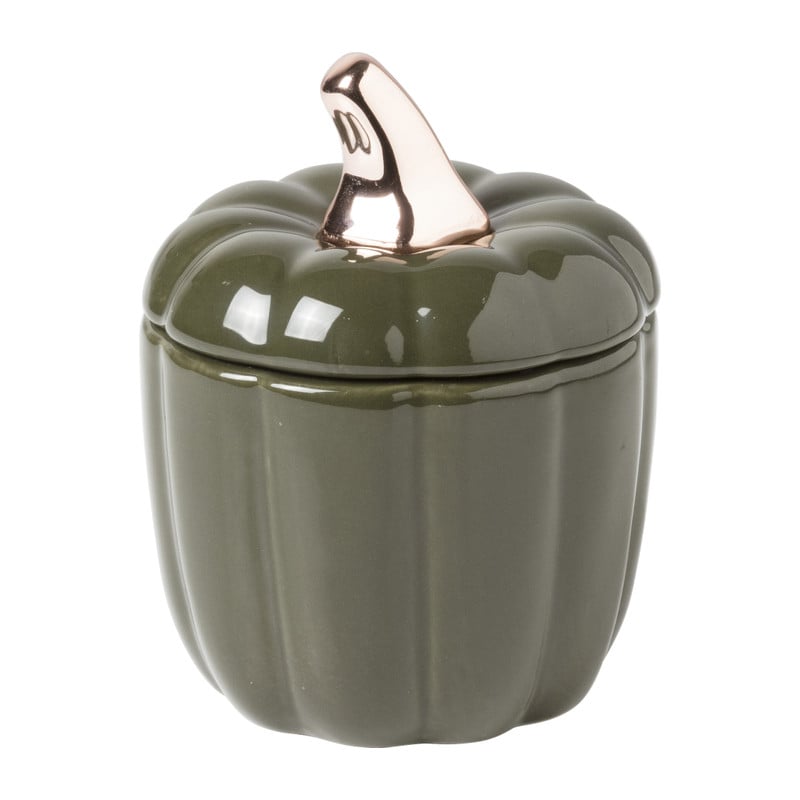 Geurkaars pompoen - groen - &Oslash;10x12 cm