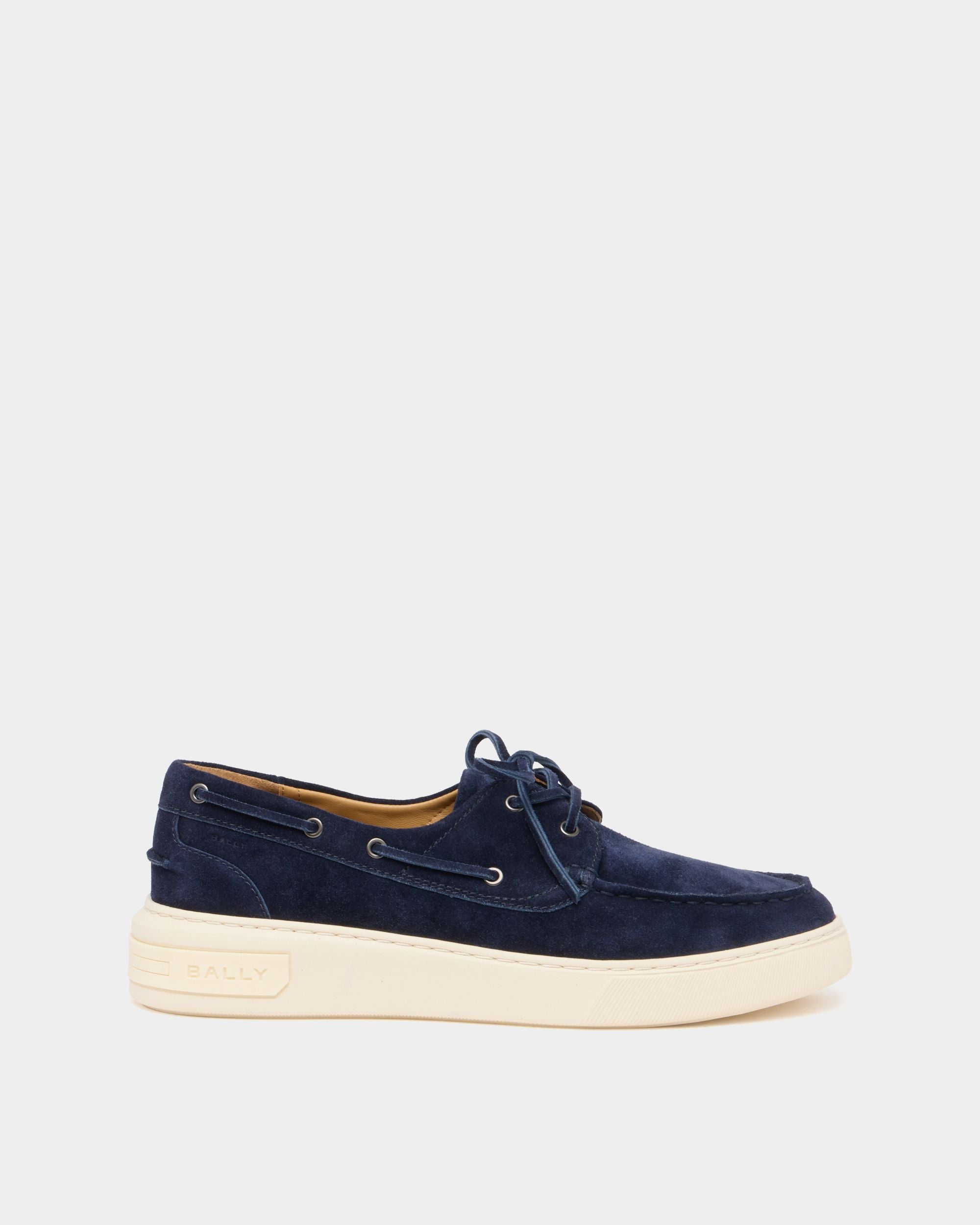 Bally Lift Sneaker aus Veloursleder in Navy Blue