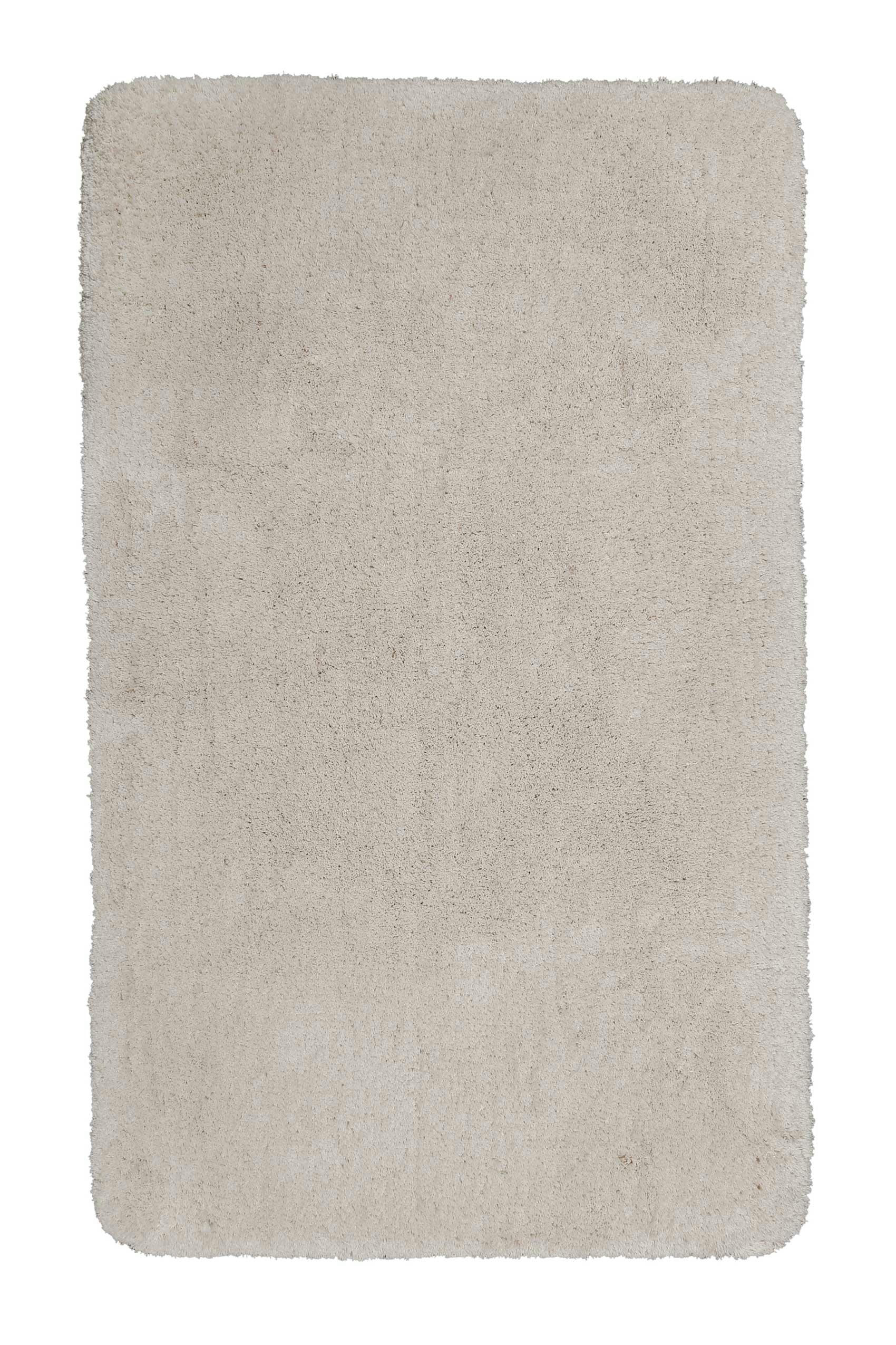 PORTO AZZURRO - Tapis de bain microfibre très doux uni blanc crème 70x120