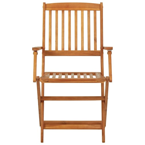 NNEVL 3 Piece Folding Garden Dining Set Solid Acacia Wood