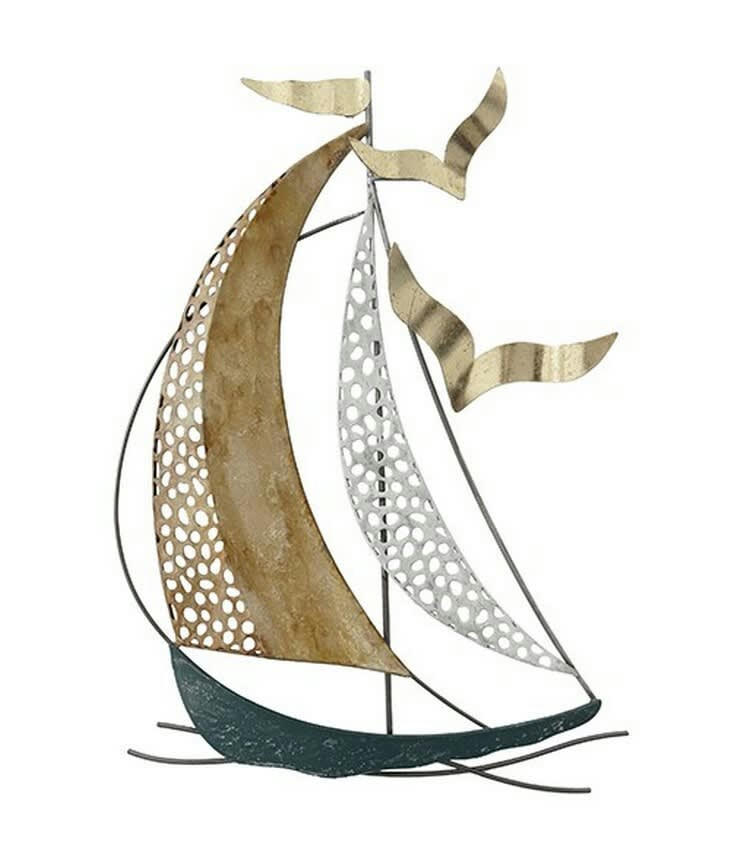 CASSIS - Décoration murale en métal sea birds 46x35x3