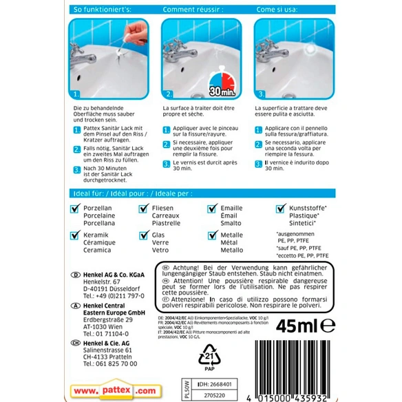Sanitär Lack »Perfektes Bad«, weiß, 50 g