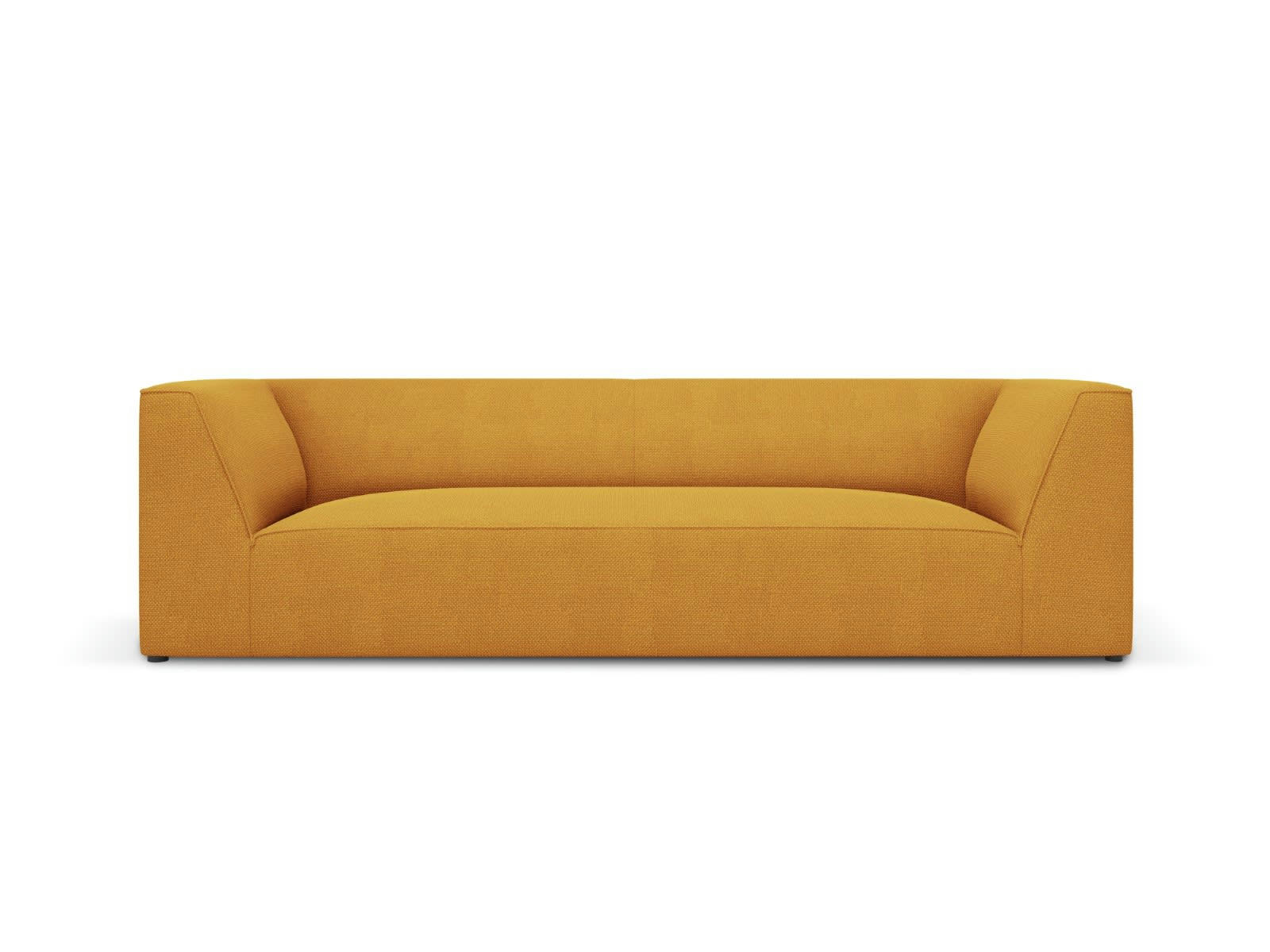 RUBY - Canapé 3 places en tissu structurel jaune