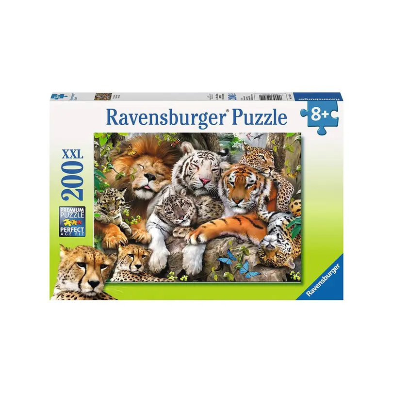 Puzzle 200-teilig Schmusende Raubkatzen