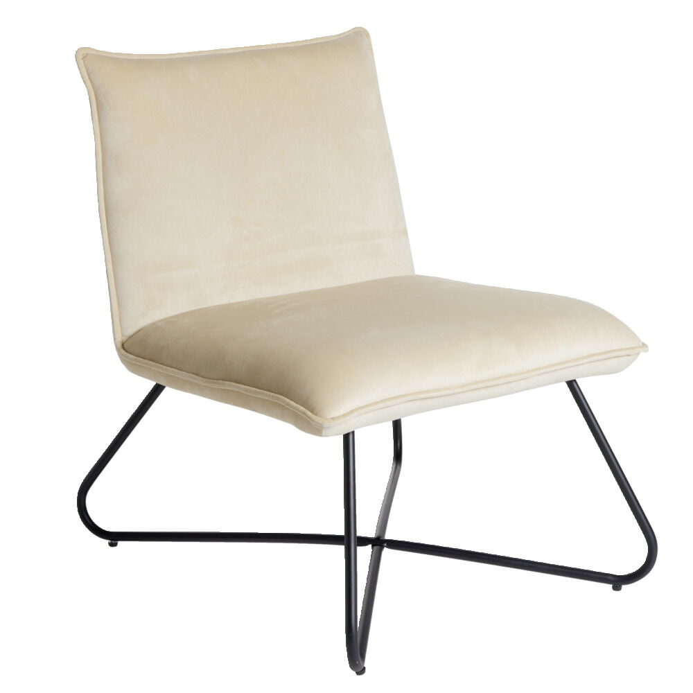 Fauteuil relax papillon beige L61xP77xH78cm