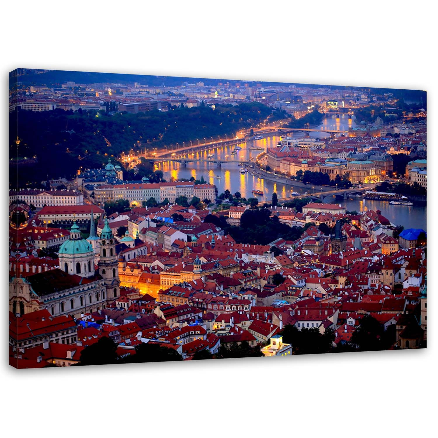 Feeby Obraz na płótnie Praga miasto noc architektura 60x40