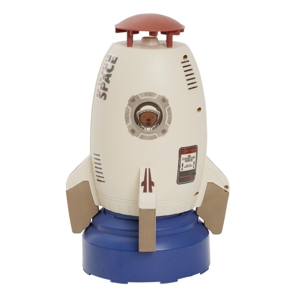 Fusée à eau rocket bleue et orange Ø18xH25cm