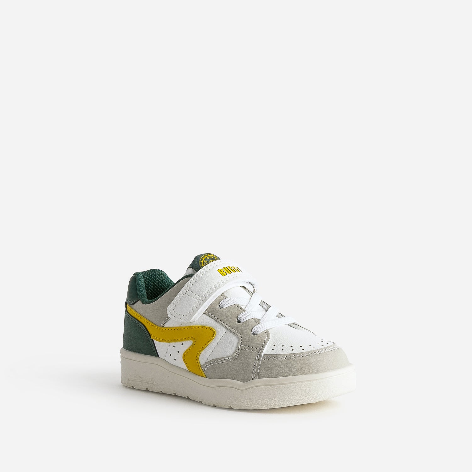 Tennis BUGGY blanche, grise, jaune, verte