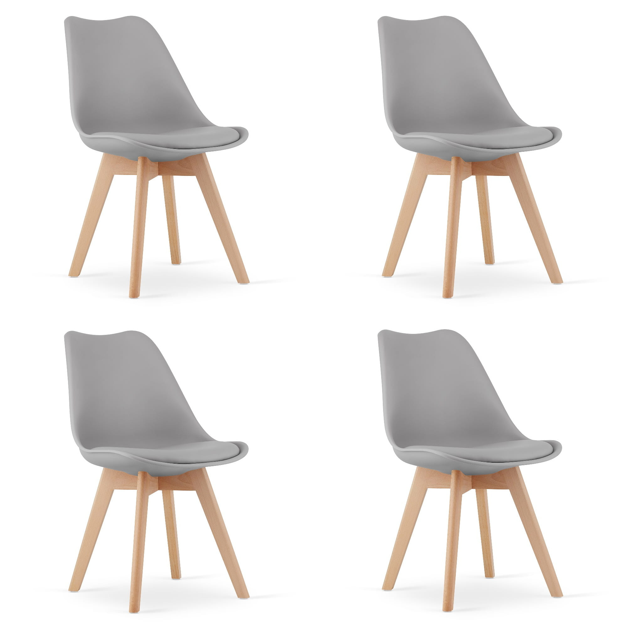 Krzesło Do Jadalni Kuchni SalonuMark Szare X 4
