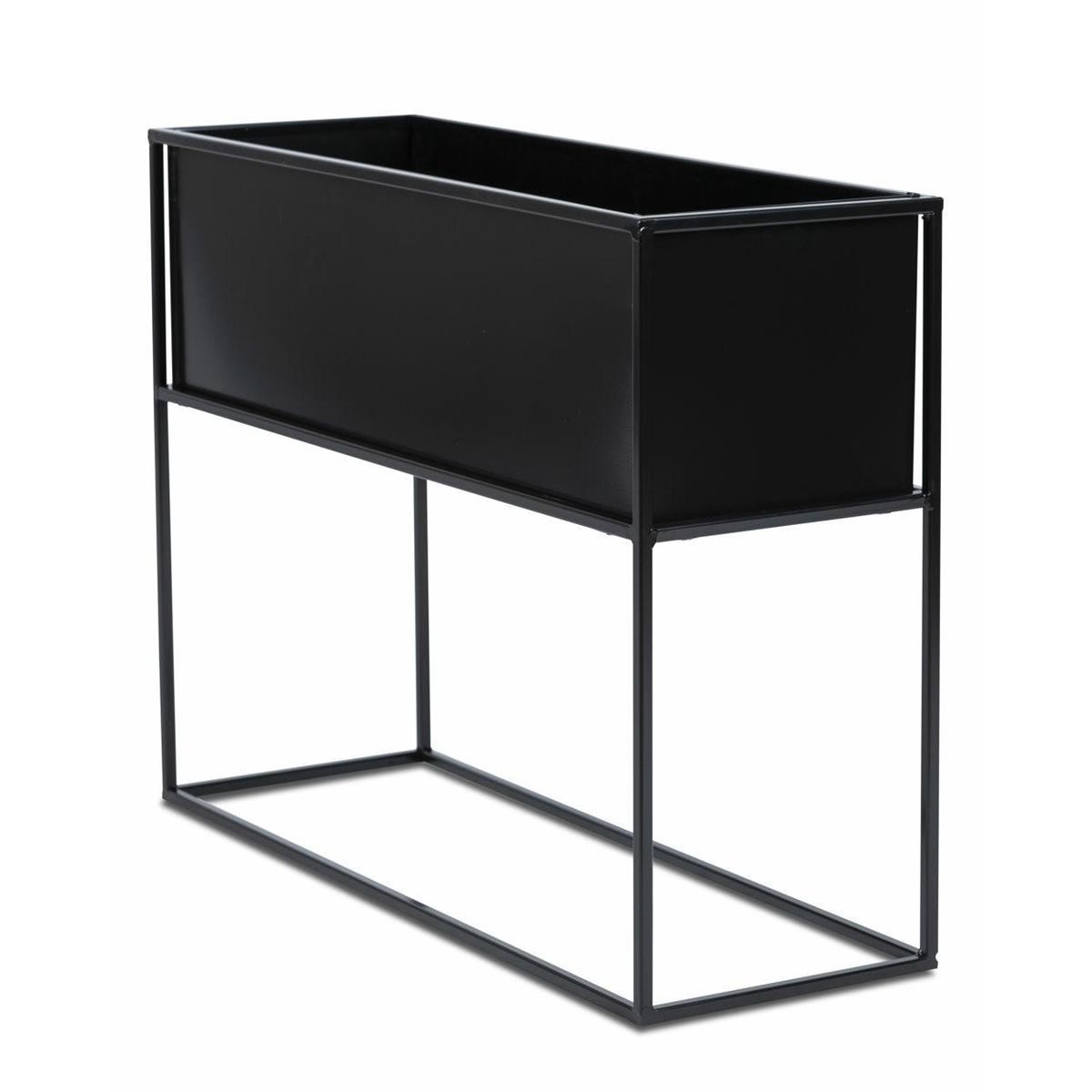 Kwietnik stojący skrzynia czarna 50 cm LOFT