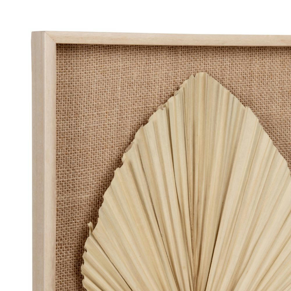 NAYRA - Déco murale palme séchée beige 30x40