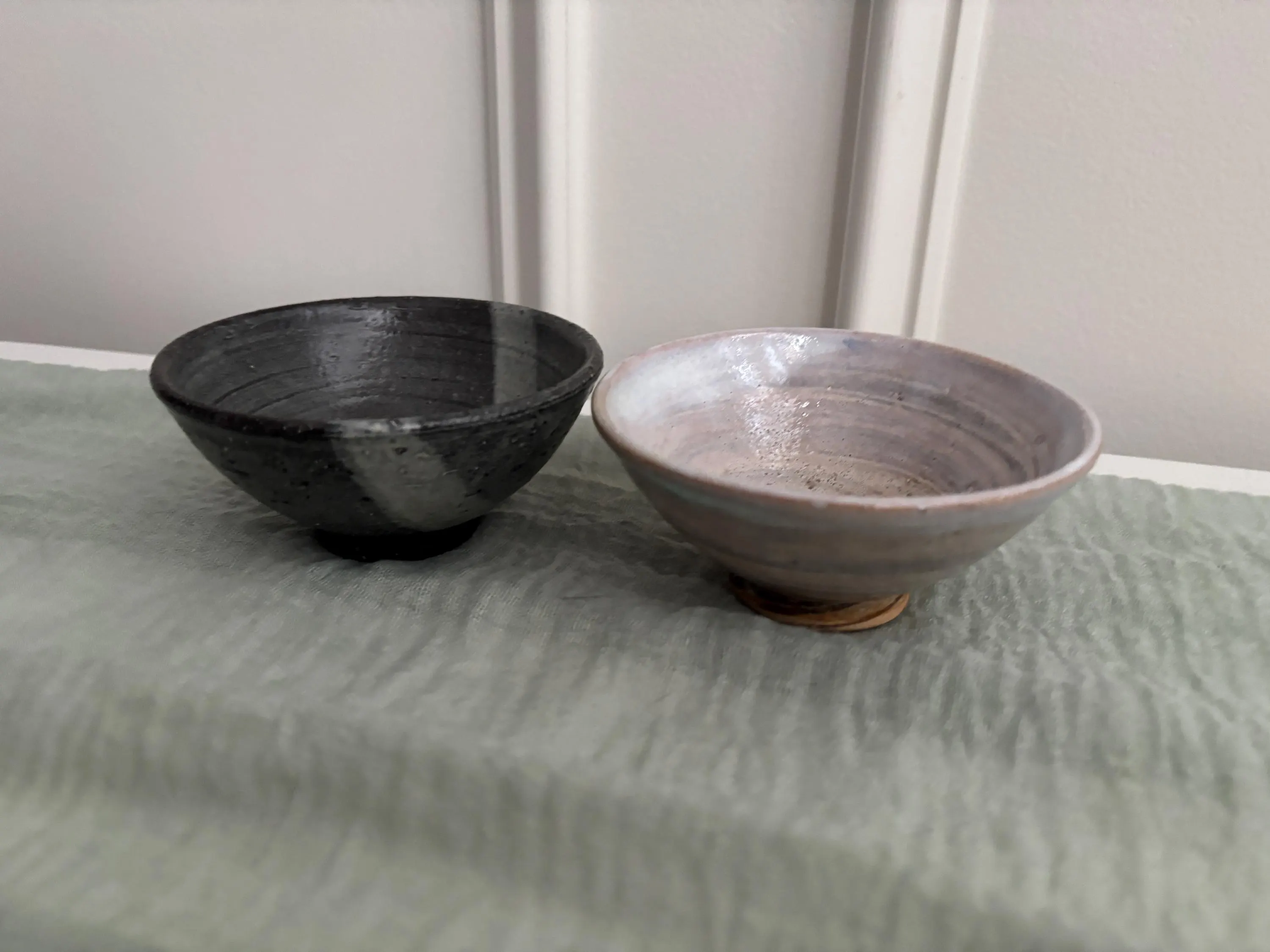 Signed Studio Pottery Bowl Set | Handmade Stoneware Pair | Rustic Wabi Sabi Decor