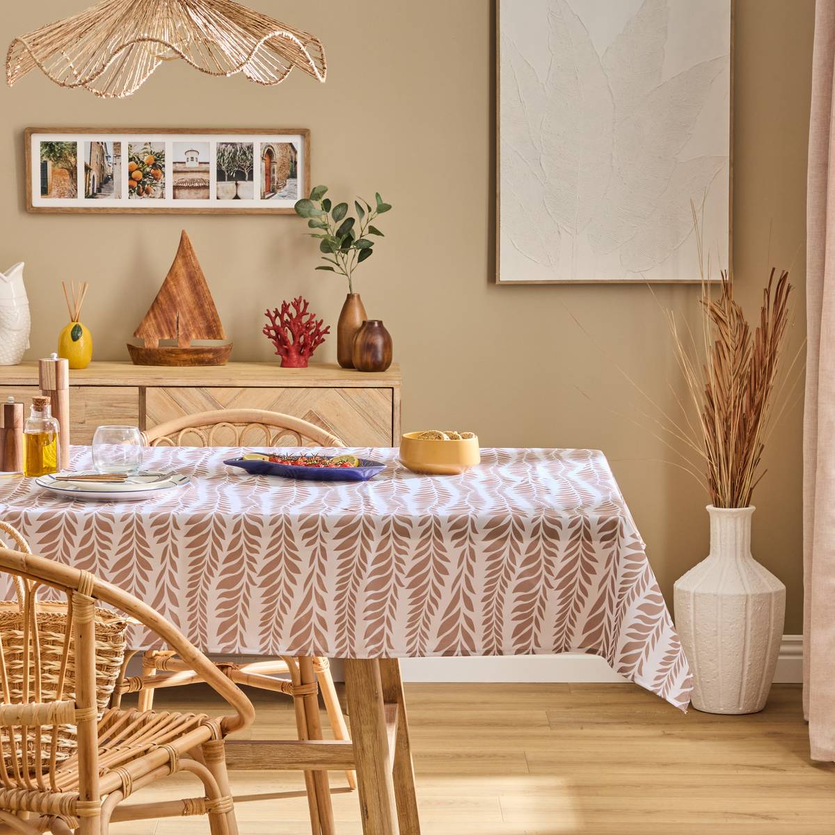 "Oceania" Tablecloth 240x140 cm, Terracotta