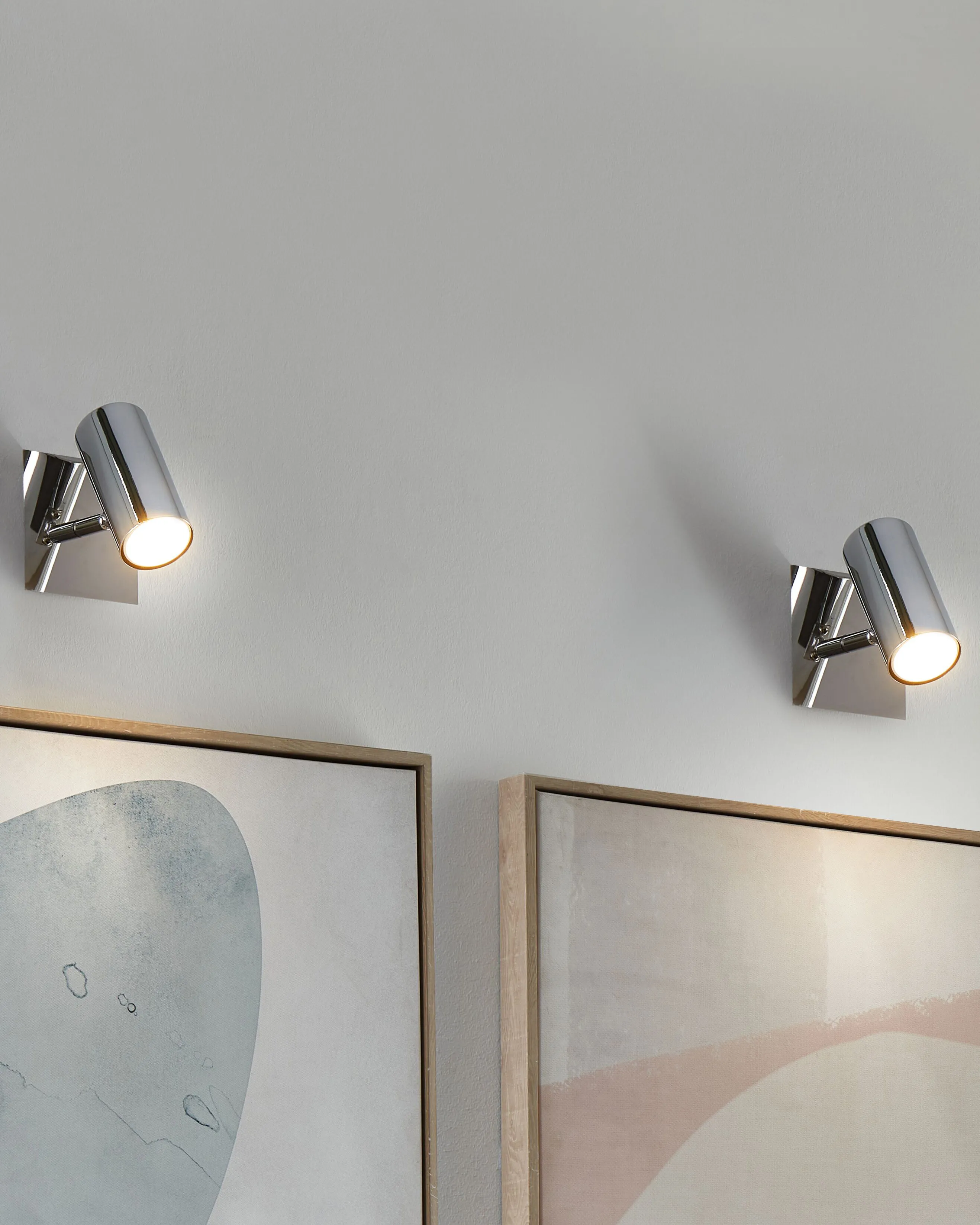 Set of 2 Spotlight Lamps ROSETTA Adjustable Metal Silver