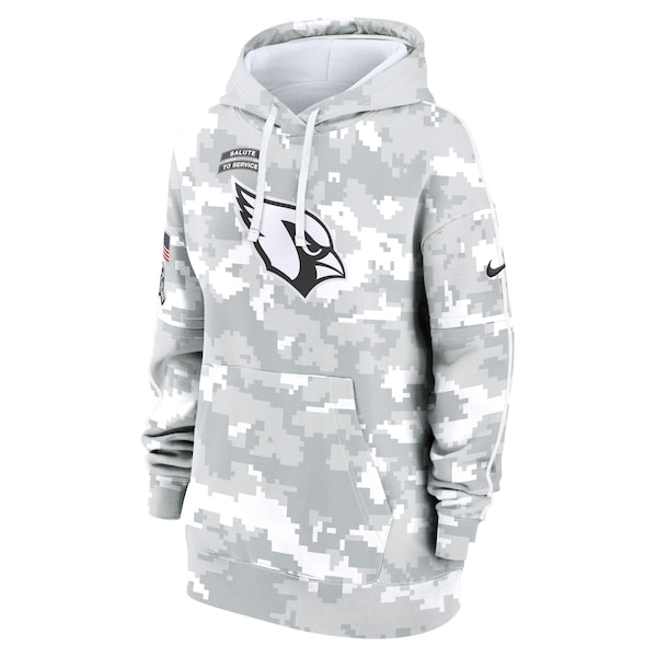 Arizona Cardinals Nike Women's 2024 Salute To Service Club Fleece Pullover Hoodie - Arctic Camo