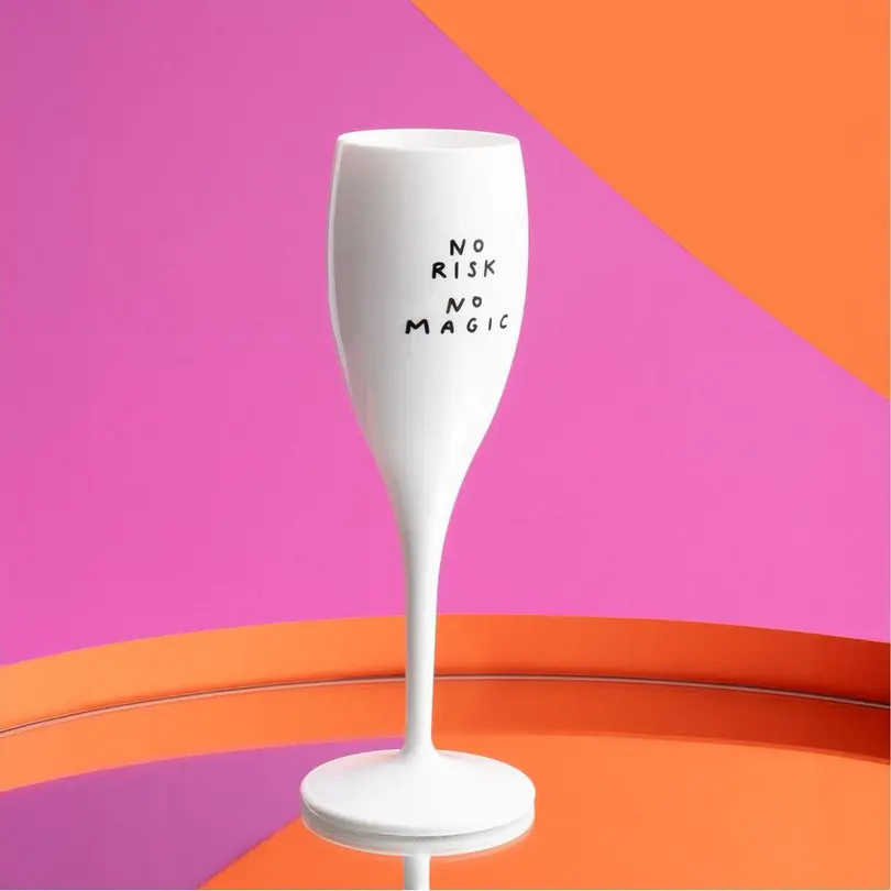 Champagnerglas No Risk No Magic