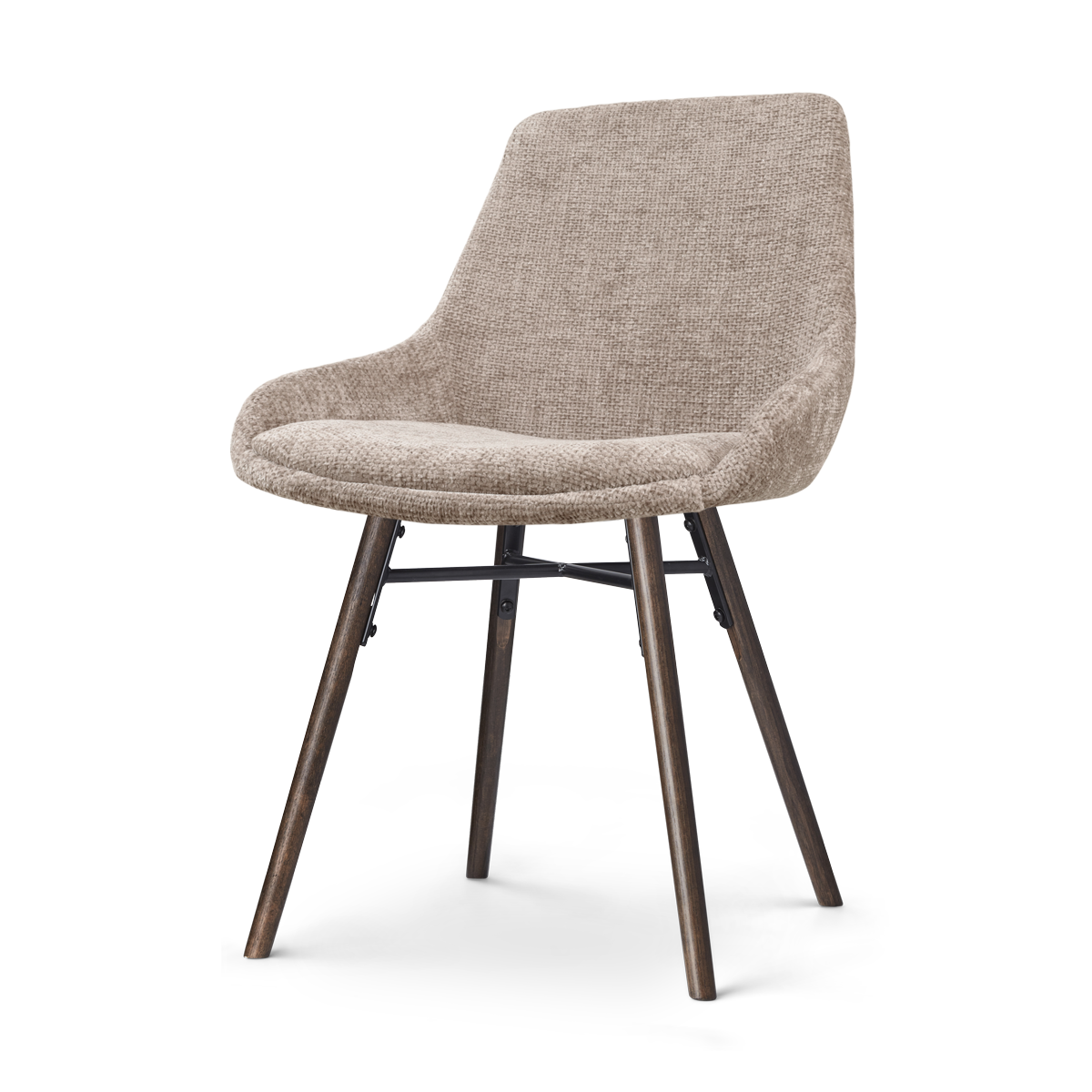 Nolon Nena-Isa Eetkamerstoel Bruin - Stof - Walnoot Poten