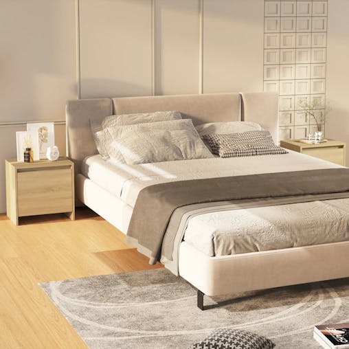 NNEVL Bedside Cabinets 2 pcs Sonoma Oak 45x34x44.5 cm Chipboard