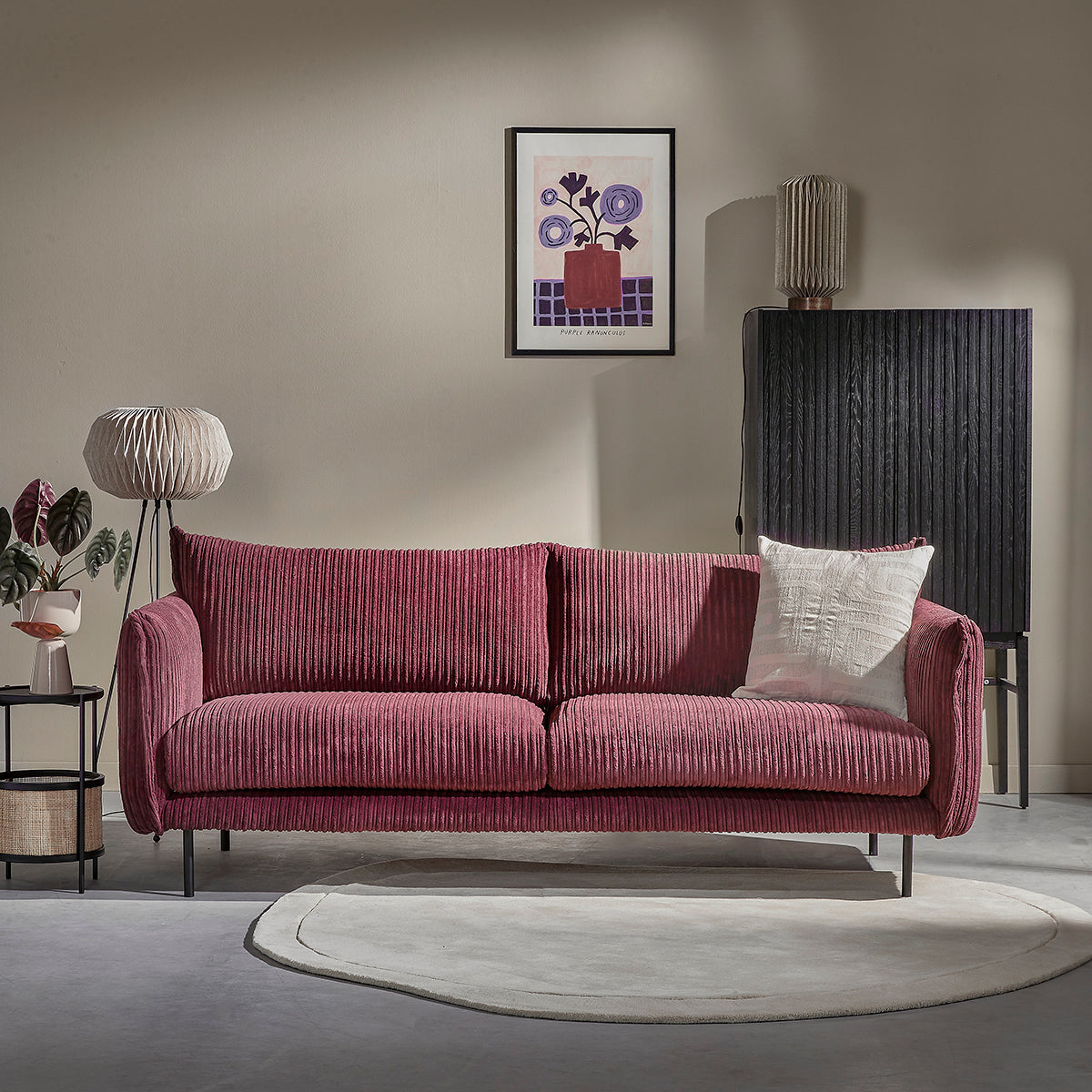 by fonQ Ribbon 4-zitsbank - Rib - Bordeaux