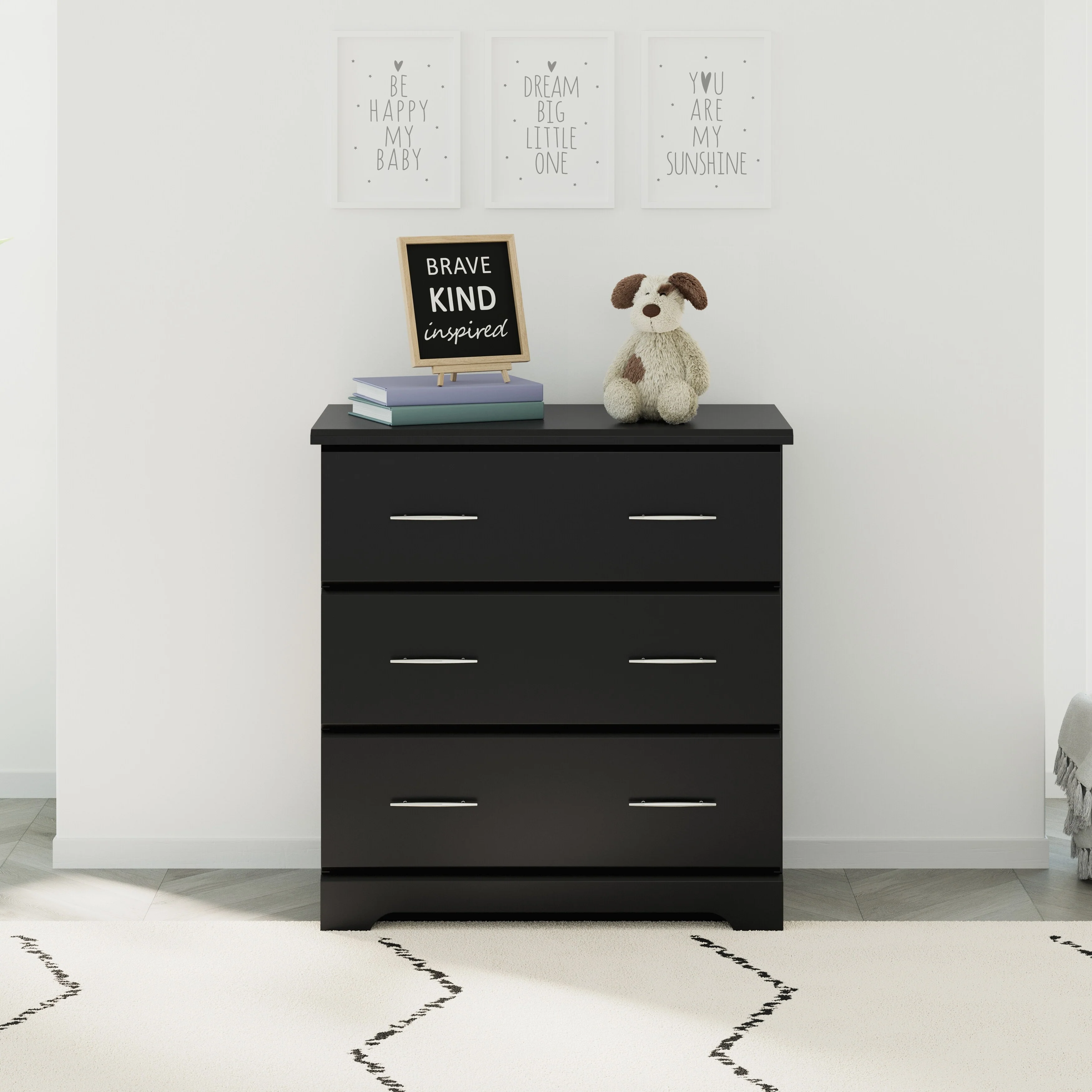 Storkcraft Brookside 3 Drawer Chest - Durable, Modern, and Stylish Storage Solution with 3 Spacious Drawers