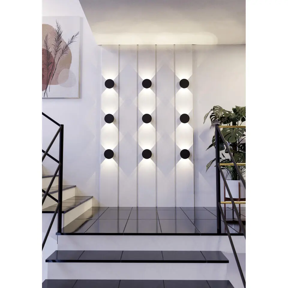 EGLO Talamello Wandlamp - LED - Aluminium - Zwart